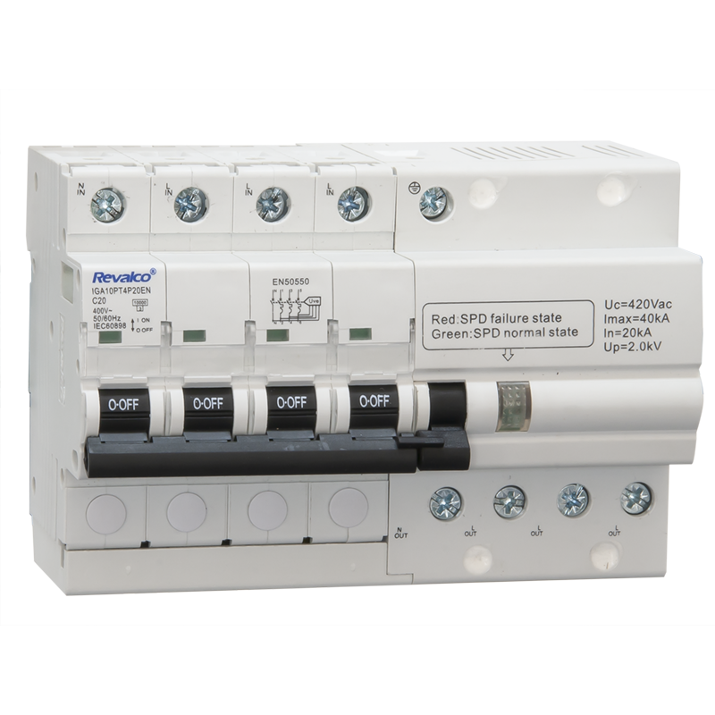 Protector de Sobretensión Permanente + Transitoria Trifásico 400V 10kA IGA