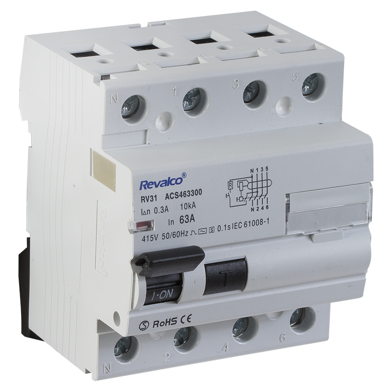 Interruptor Diferencial 4P 300mA Revalco RV31 clase ACS y AS
