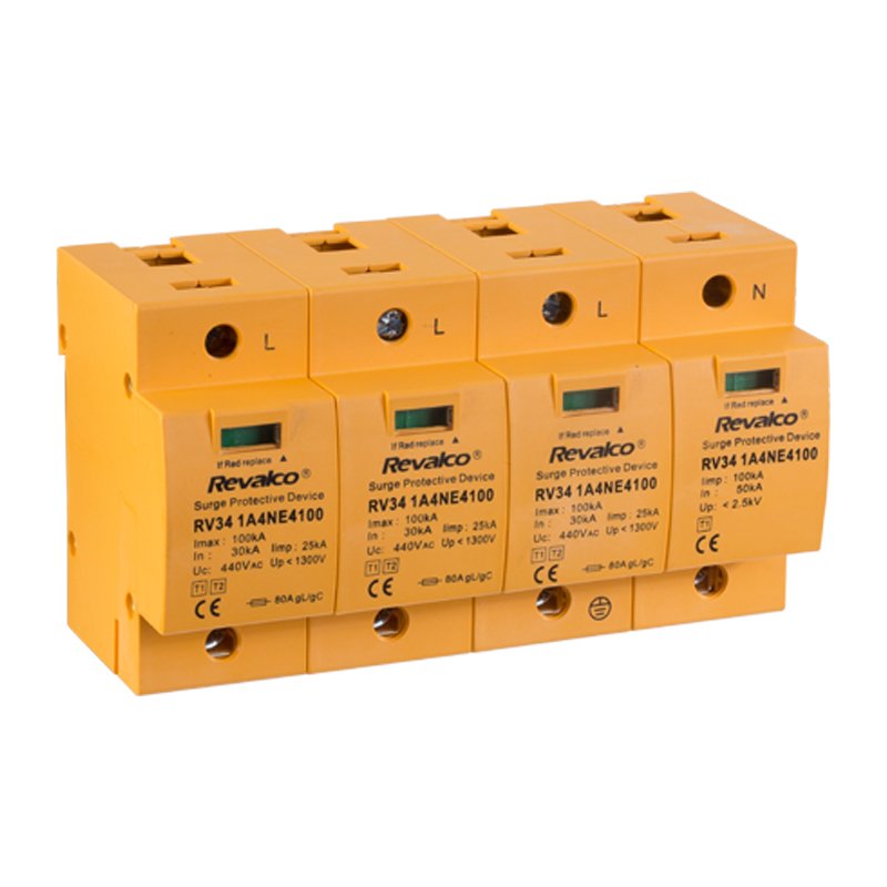 Protector de Sobretensión Centralización Contadores 4P Clase B 100 KA Revalco RV341