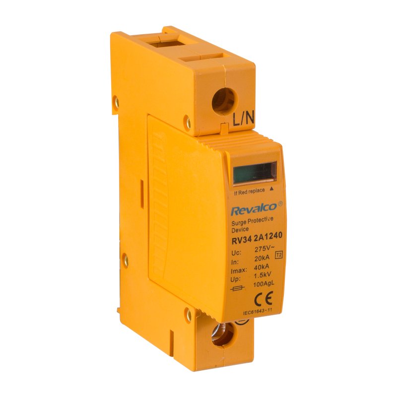 Protector de Sobretensiones Transitoria Monofásico 1P Clase C 40 KA Revalco RV342