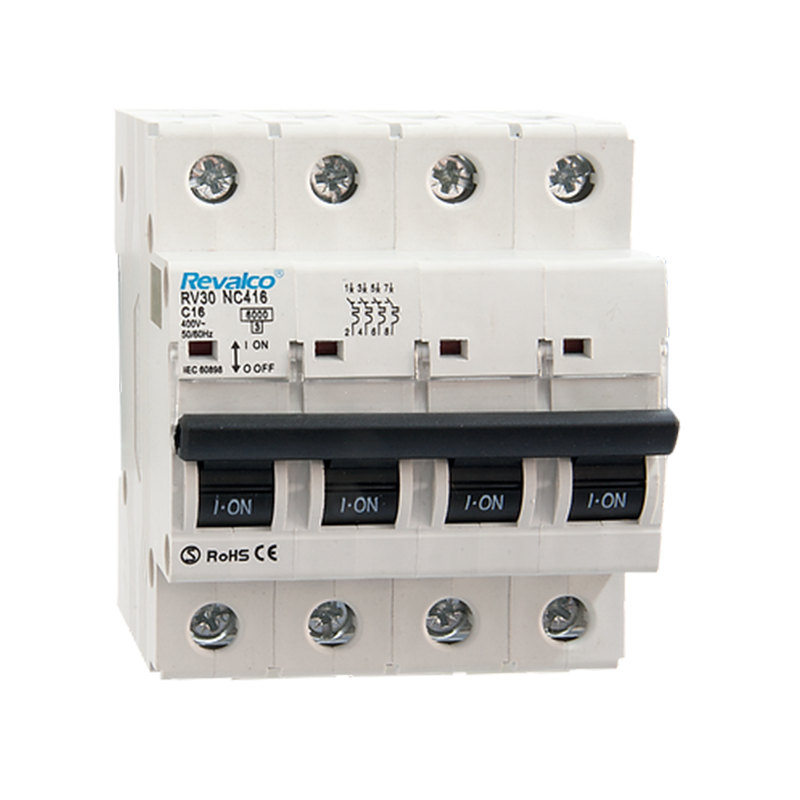 Interruptor Automático Magnetotérmico 4P Curva C 6kA Revalco RV30